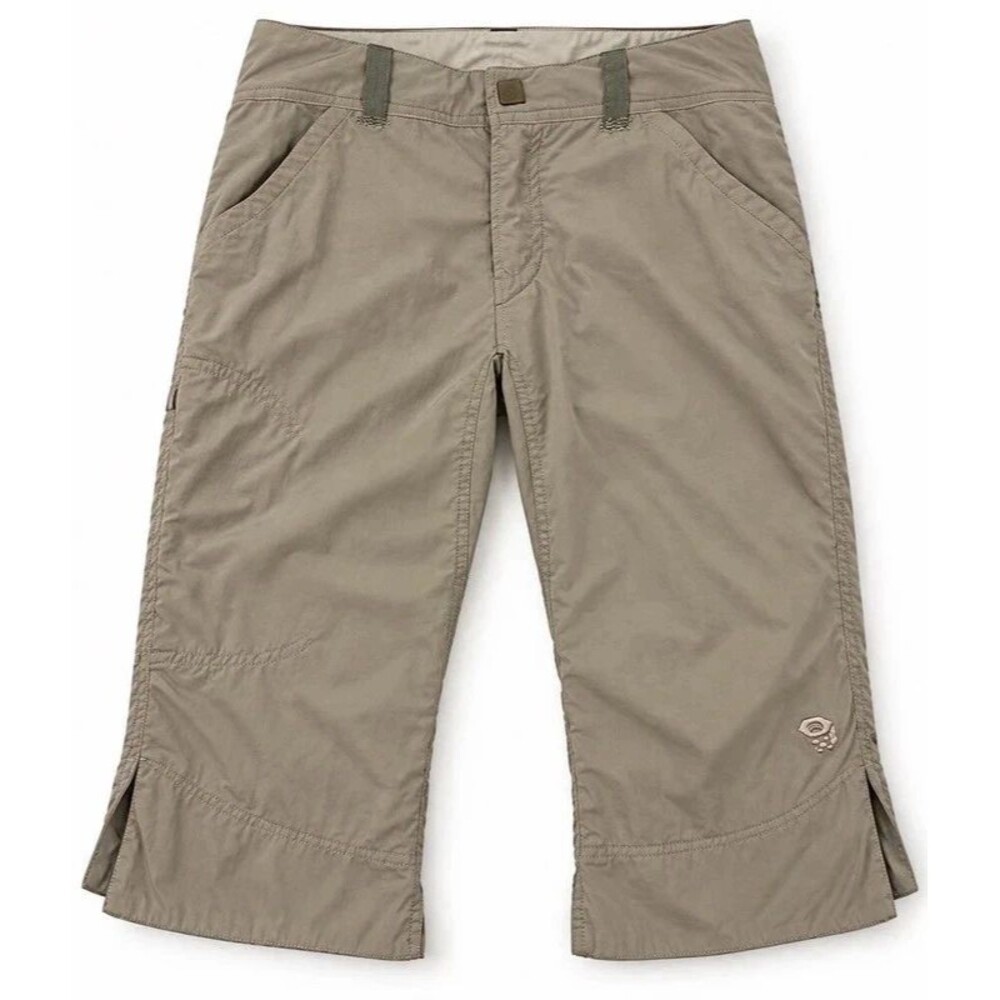 Mountain Hardwear Women’s Khaki Green Capri Hiking Pants Cropped size 6